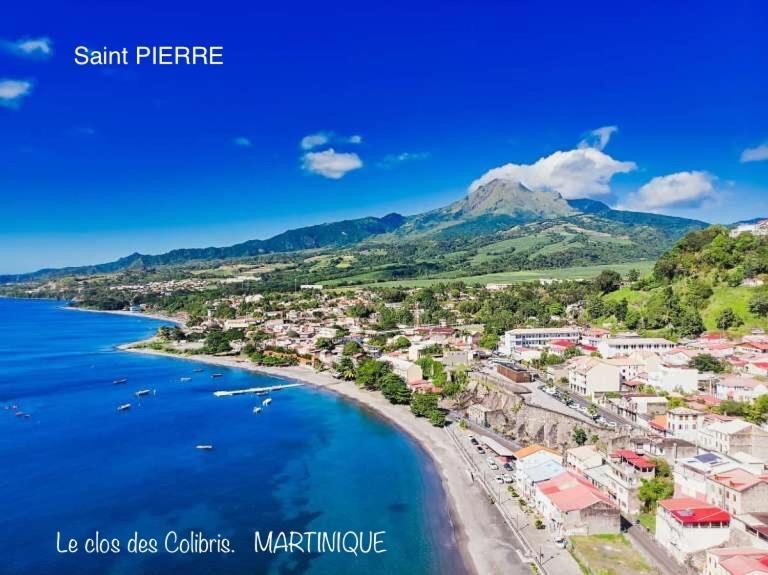 Lodge Colibris Piscine Privee Vue Panoramique Mer Et Montagne Pelee , 500 M Plage Dans Un Parc , Calme Assure Ideal Pour Decouvrir Le Nord Caraibes Le Carbet Exterior photo